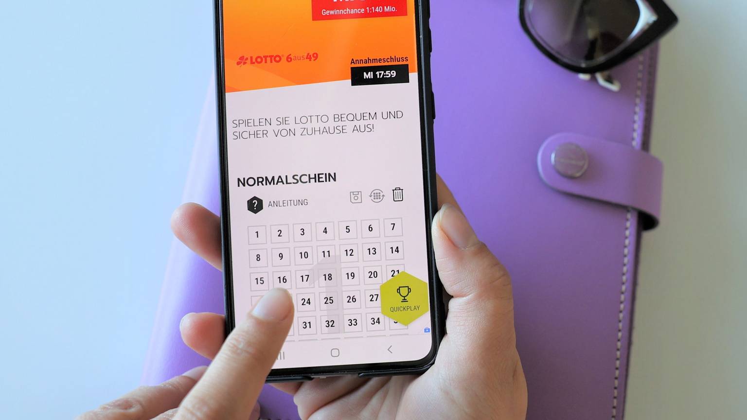 WestLotto tippen auf dem Smartphone.