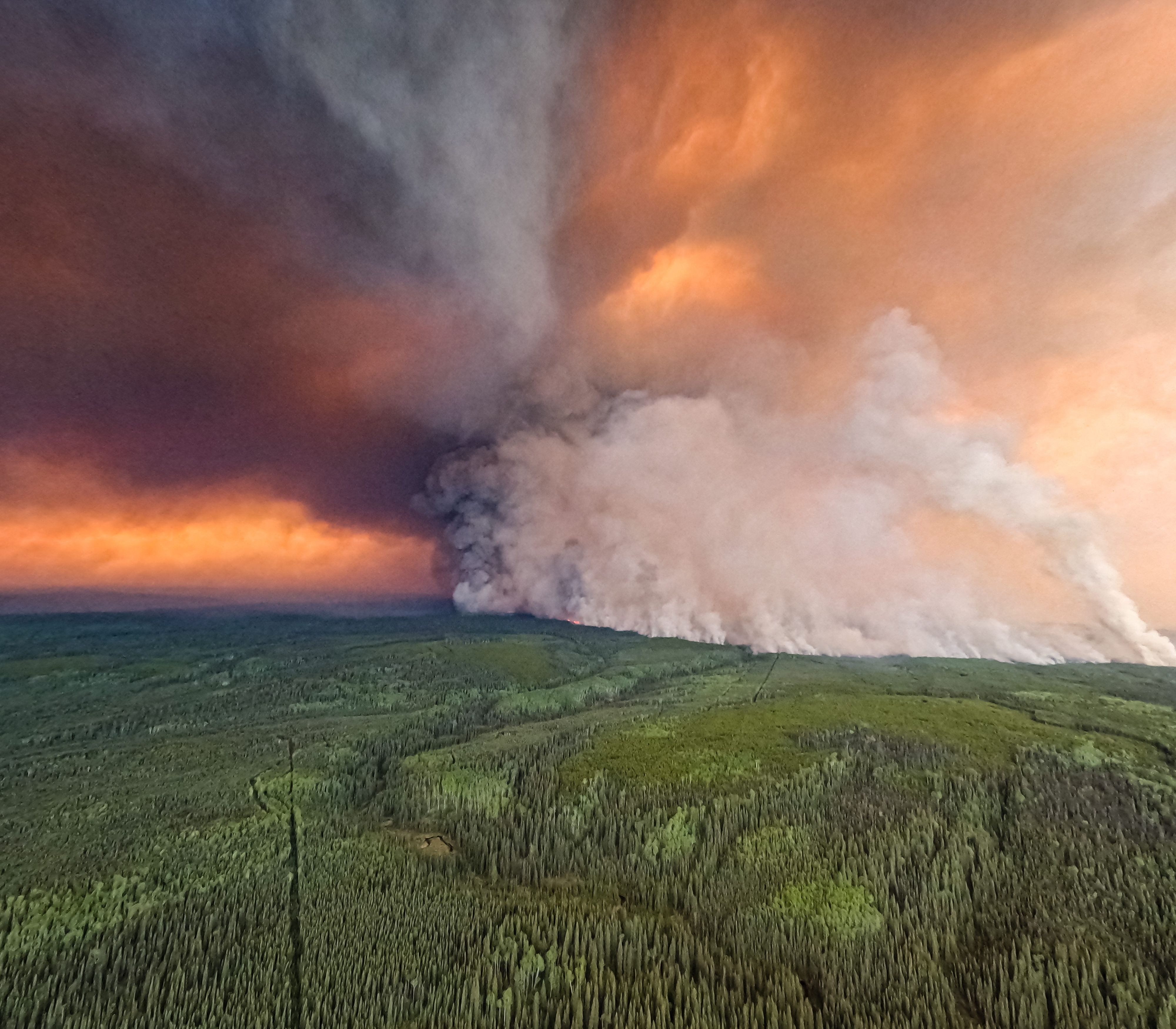 Waldbrände in der nordöstlichen Region von British Columbia.