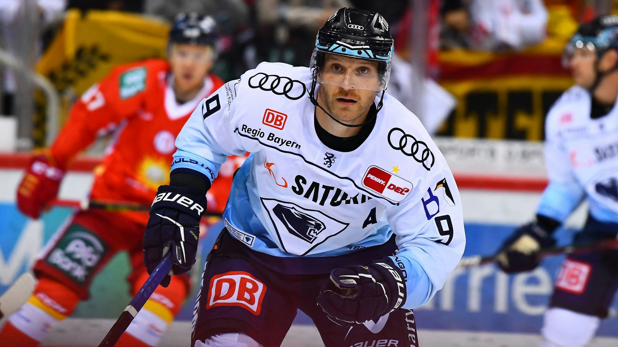 DUESSELDORF, GERMANY - SEPTEMBER 16, 2022: FREDERIK STORM. Hockey match DEL Düsseldorfer EG - ERC Ingolstadt PUBLICATIONxNOTxINxRUS Copyright: xVITALIIxKLIUIEVx