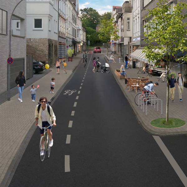 Das Foto zeigt eine mögliche Variante der umgestalteten Laurentiusstraße.