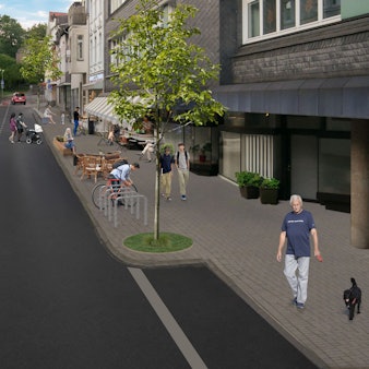 Das Foto zeigt, wie die Laurentiusstraße nach dem Umbau aussehen könnte