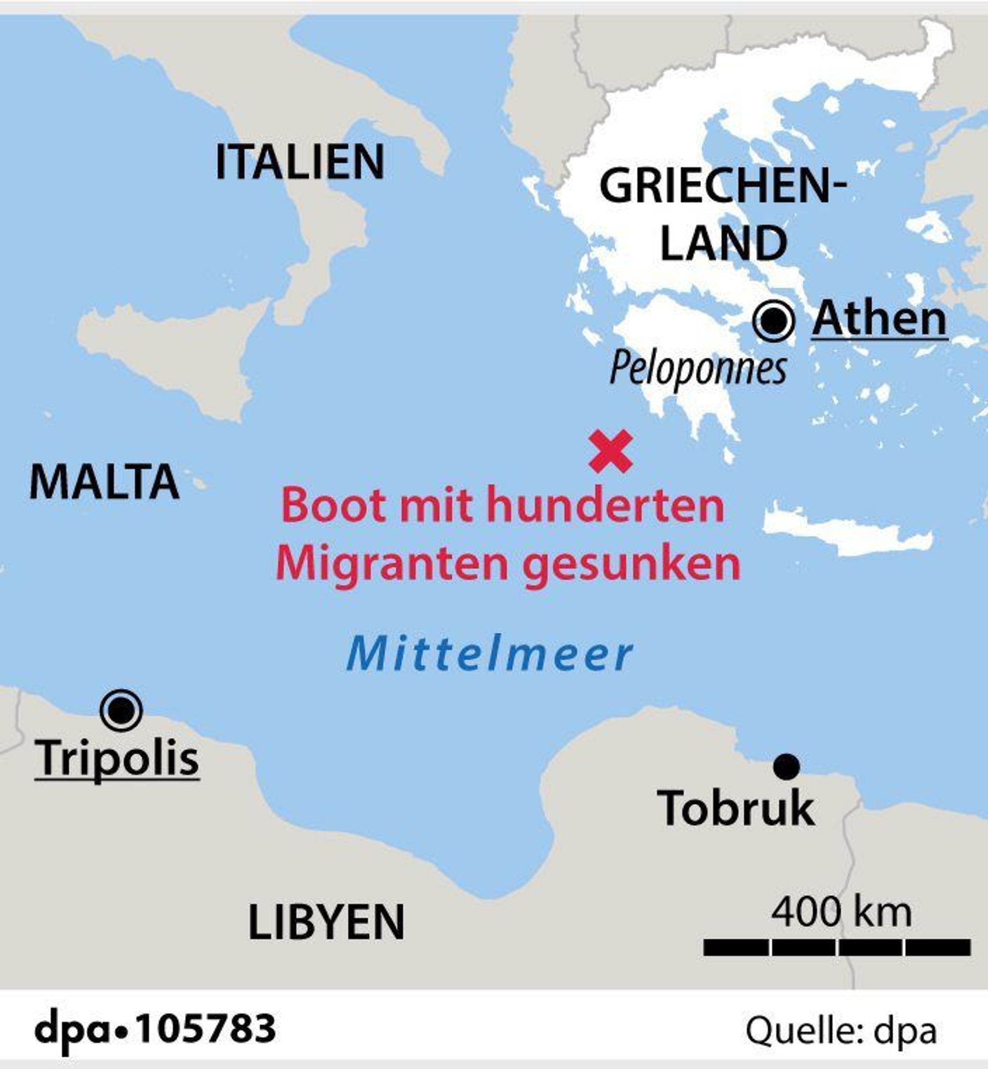 Die Grafik zeigt, wo sich das Boot befand, als es kenterte.