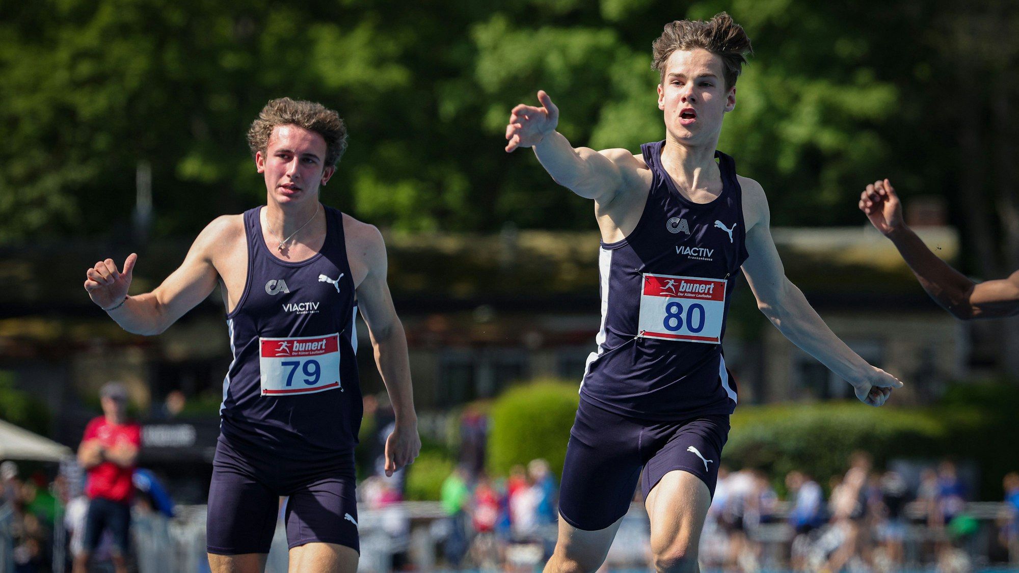 Christi Himmelfahrt-Sportfest TUS Koeln rrh. Koeln, 18.05.23 Noah Meier Cologne Athletics und Noah Mueller Cologne Athletics ,Christi Himmelfahrt-Sportfest TUS Koeln rrh. am 18.05.23 im Sportpark Hoehenberg in Koeln Deutschland. *** Ascension Day Sports Festival TUS Koeln rrh Koeln, 18 05 23 Noah Meier Cologne Athletics and Noah Mueller Cologne Athletics ,Ascension Day Sports Festival TUS Koeln rrh on 18 05 23 at the Sportpark Hoehenberg in Koeln Germany Copyright: xBEAUTIFULxSPORTS/B.Hoffmannx