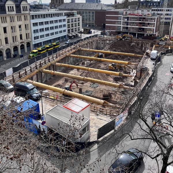Baustelle des Laurenz Carre von oben.
