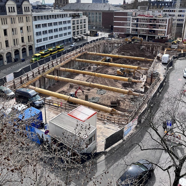 Baustelle des Laurenz Carre von oben.