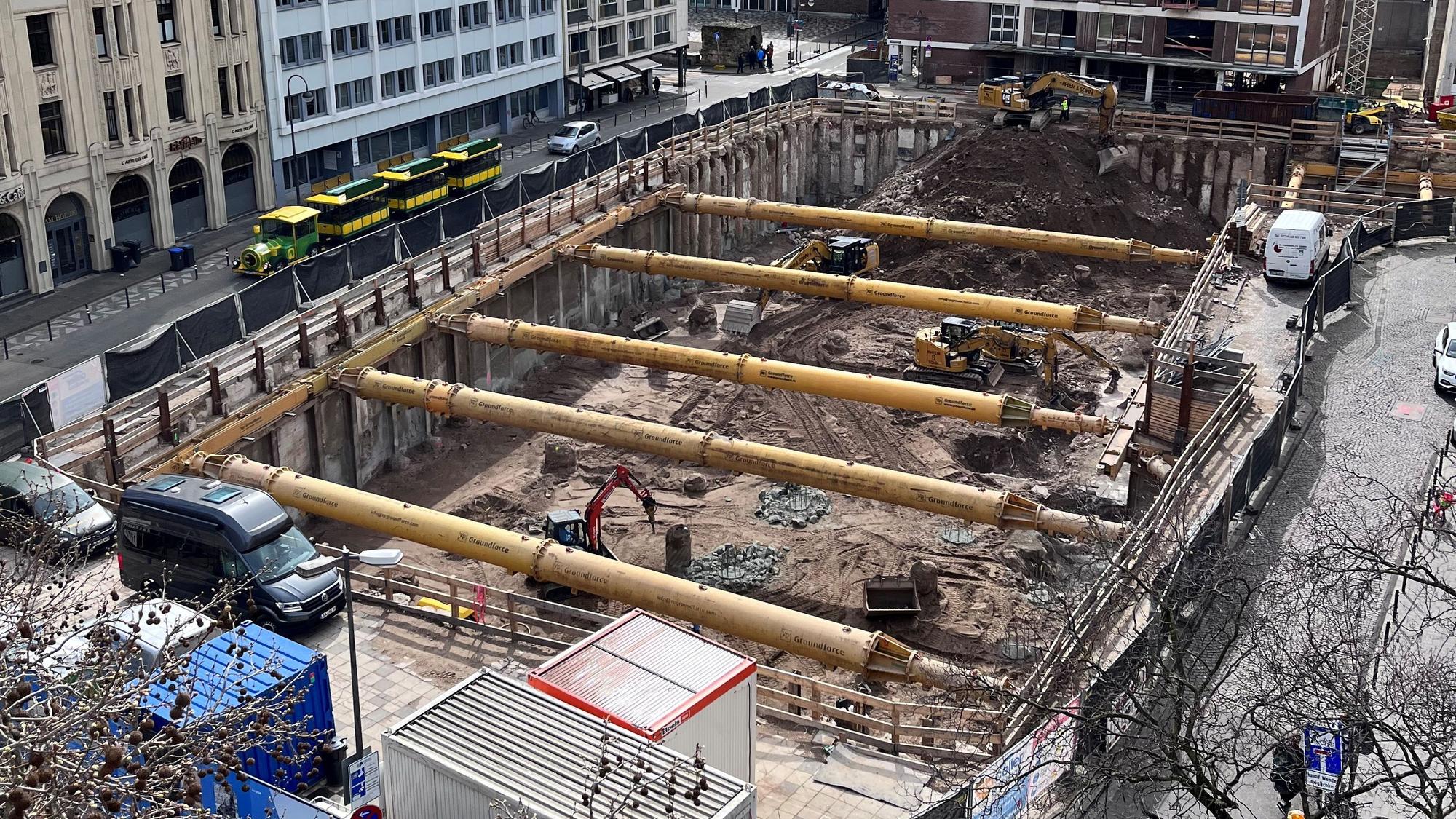 Baustelle des Laurenz Carre von oben.
