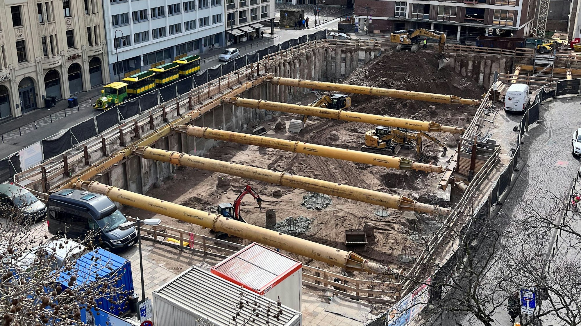 Baustelle des Laurenz Carre von oben.