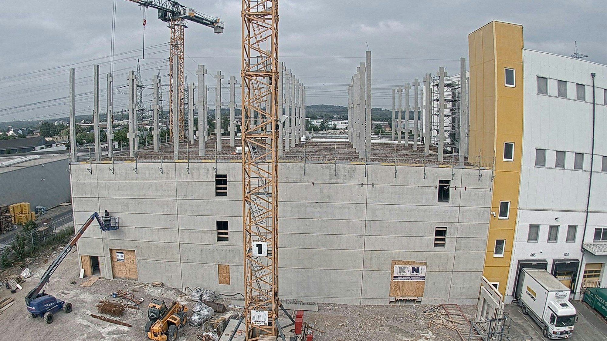 Die Baustelle des neuen Kunstdepots.