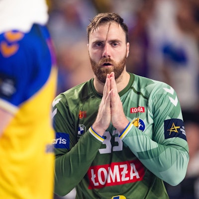 Andreas Wolff nach dem im Siebenmeterwerfen verlorenen Finale 2022.