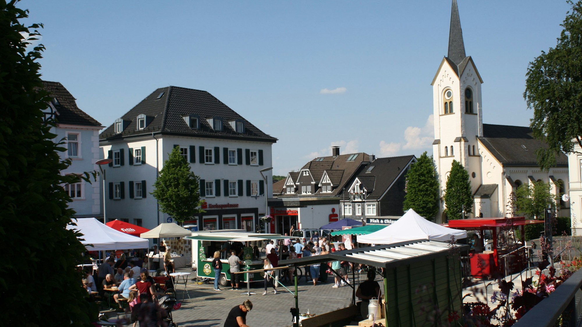 Blick auf den Wipperfürther Marktplatz.