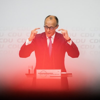 Friedrich Merz, CDU-Bundesvorsitzender, spricht beim CDU-Bundesausschuss im Konrad-Adenauer-Haus.