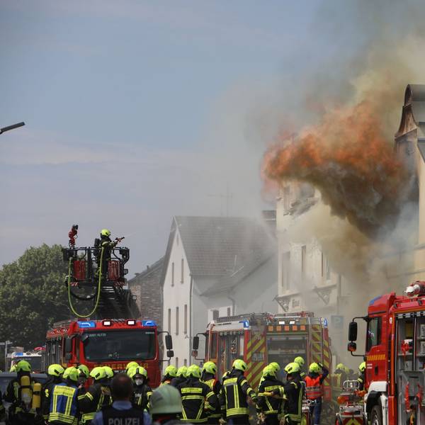 Die Feuerwehr im Einsatz.