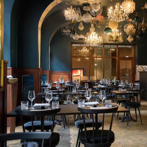 Der Lichtergarten im Innenraum des Restaurants „Augustin“ im Kölner Kunibertsviertel.