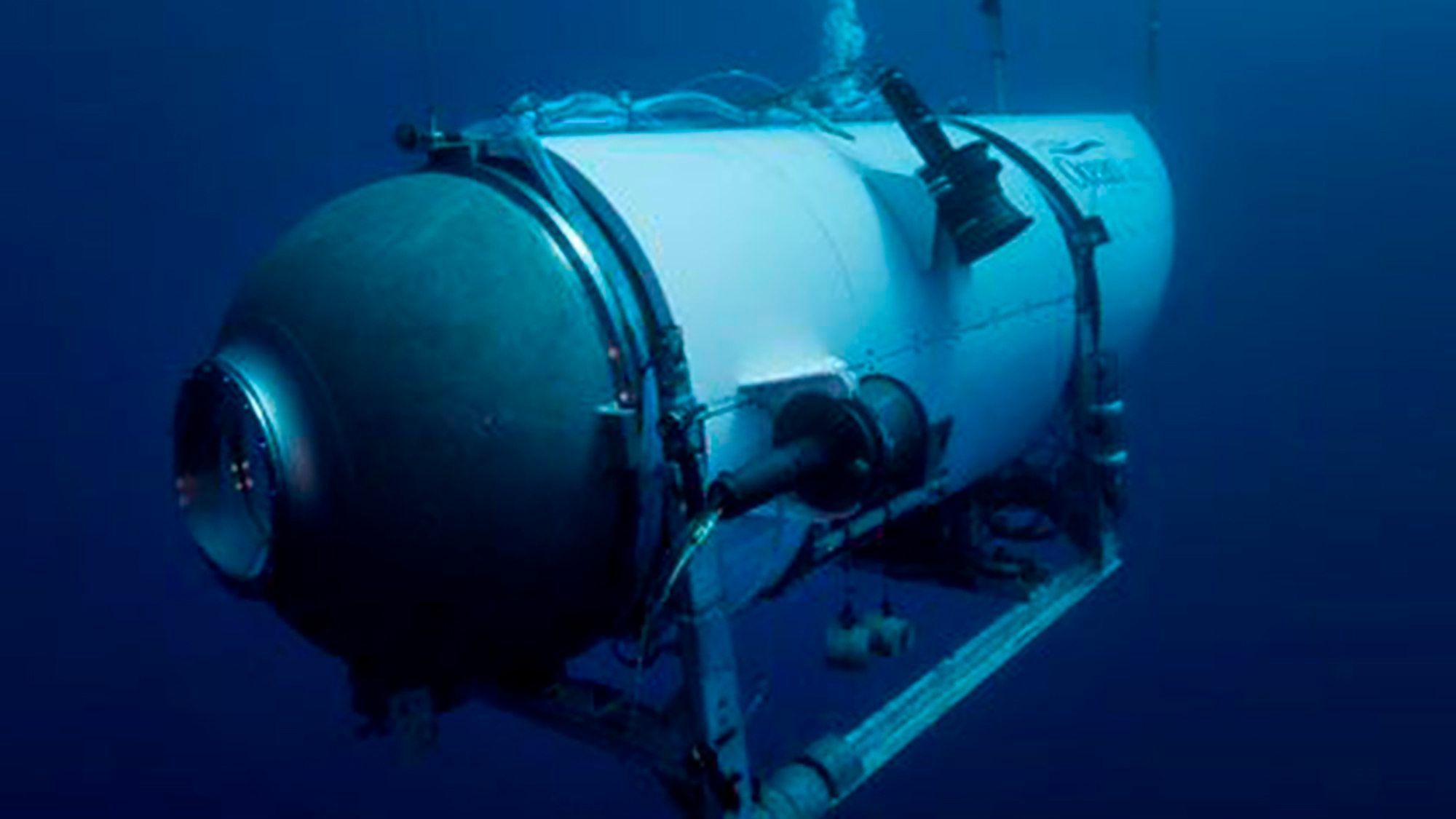 Das „Titan“-Tauchboot des Unternehmens Oceangate Expeditions. In der Nähe des „Titanic“-Wracks im Atlantik suchen Rettungskräfte nach fünf Vermissten in dem verschollenen Boot.