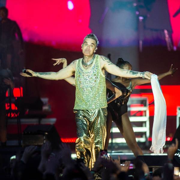 Robbie Williams auf dem Heartland Festival in Kvaerndrup in Dänemark.