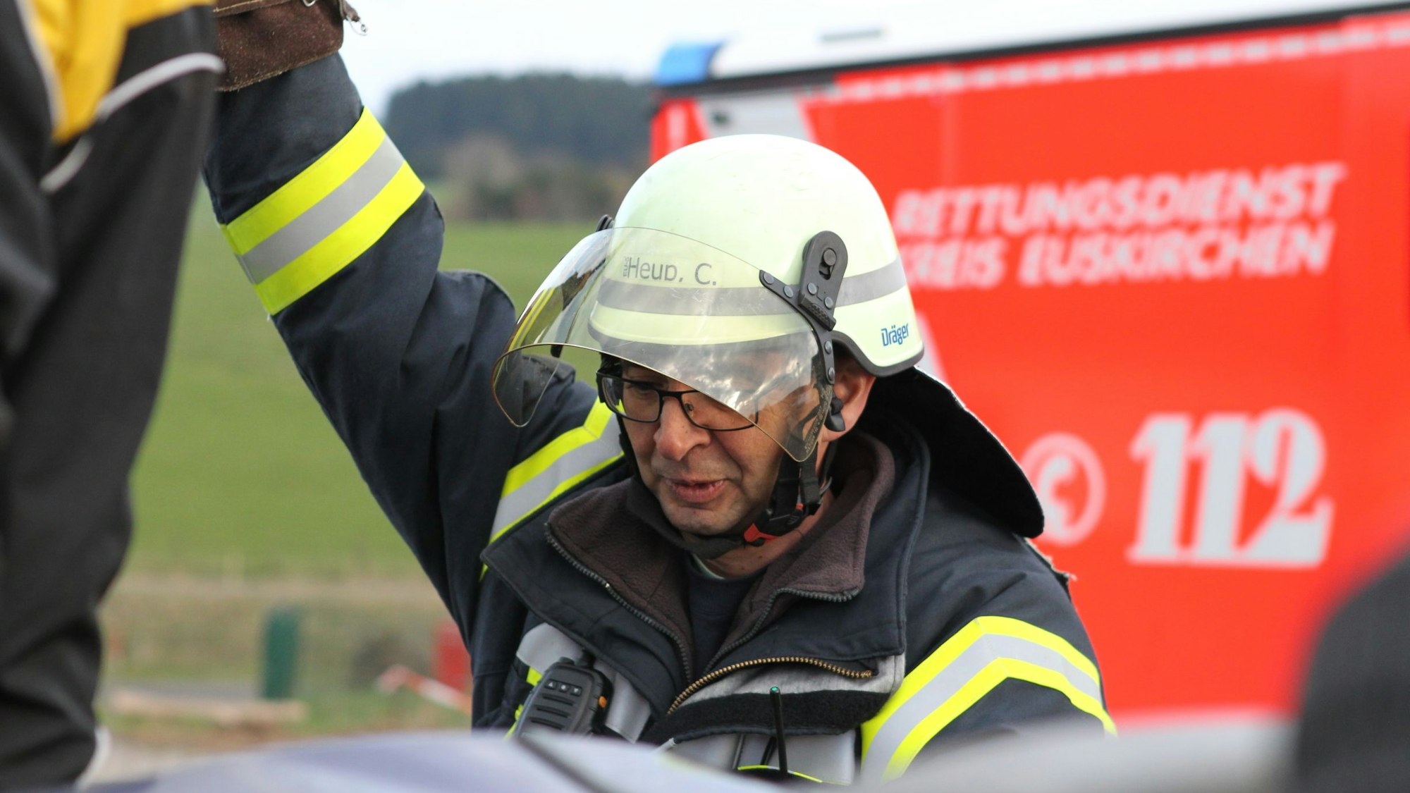 Christoph Heup in voller Montur im Einsatz (Archivbild)