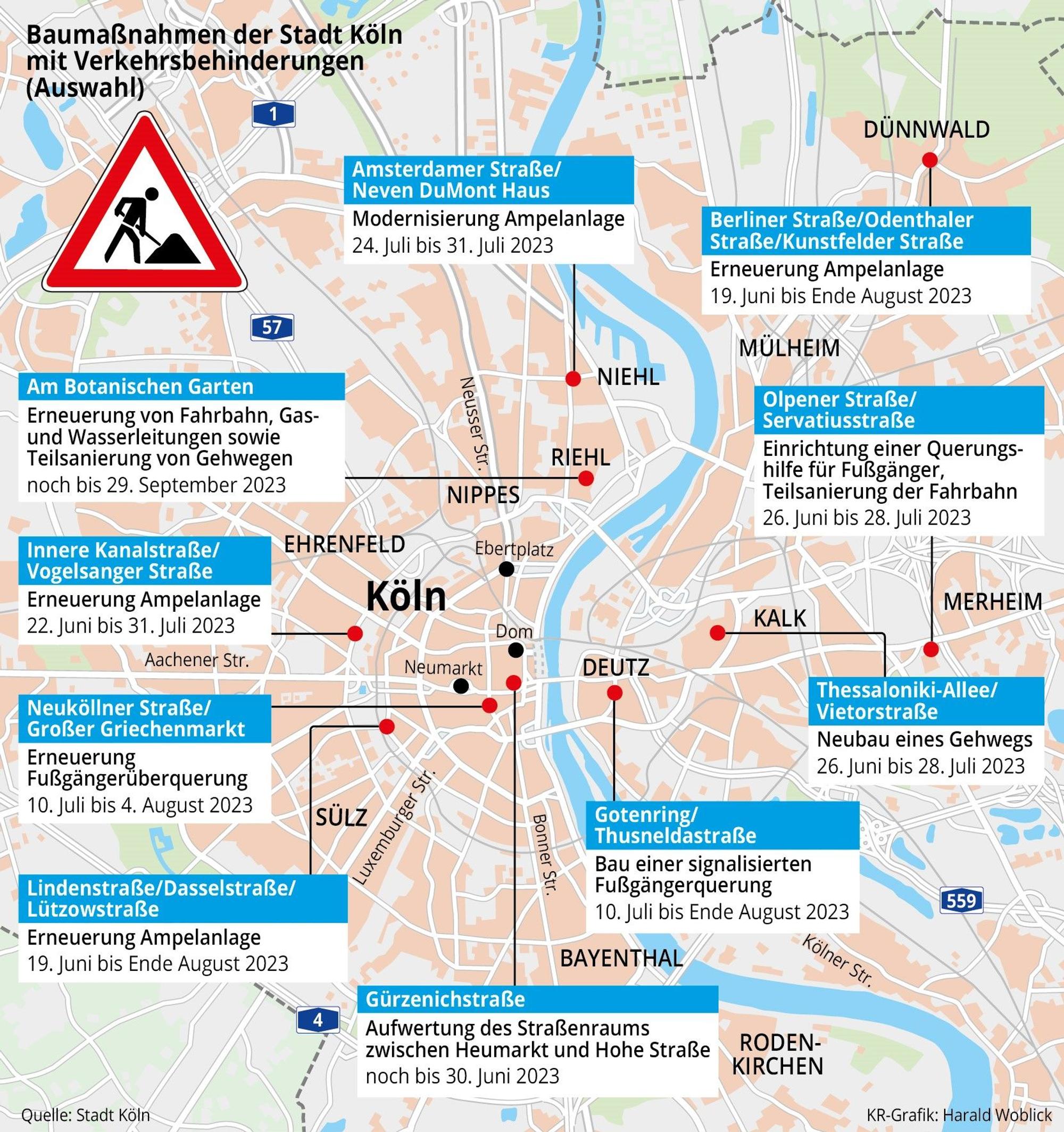 Baustellen in Köln