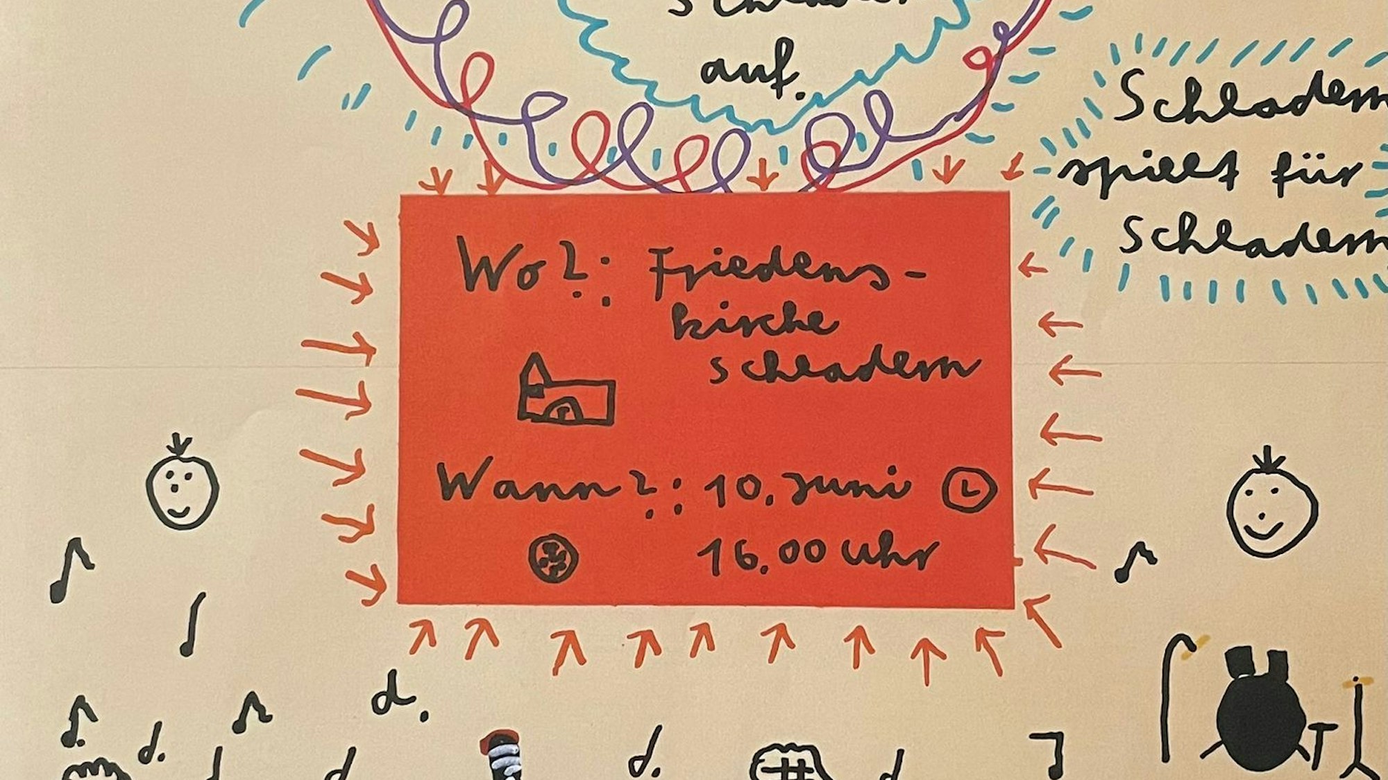 Es ist die Konzertankündigung zu sehen.