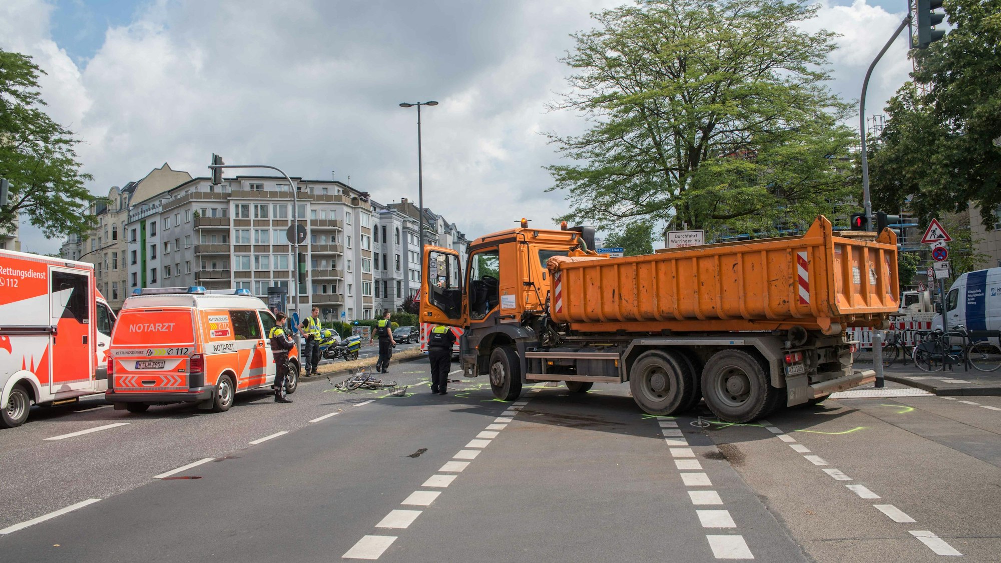 Der tödliche Unfall ereignete sich auf der Riehler Straße/Ecke Clever Straße