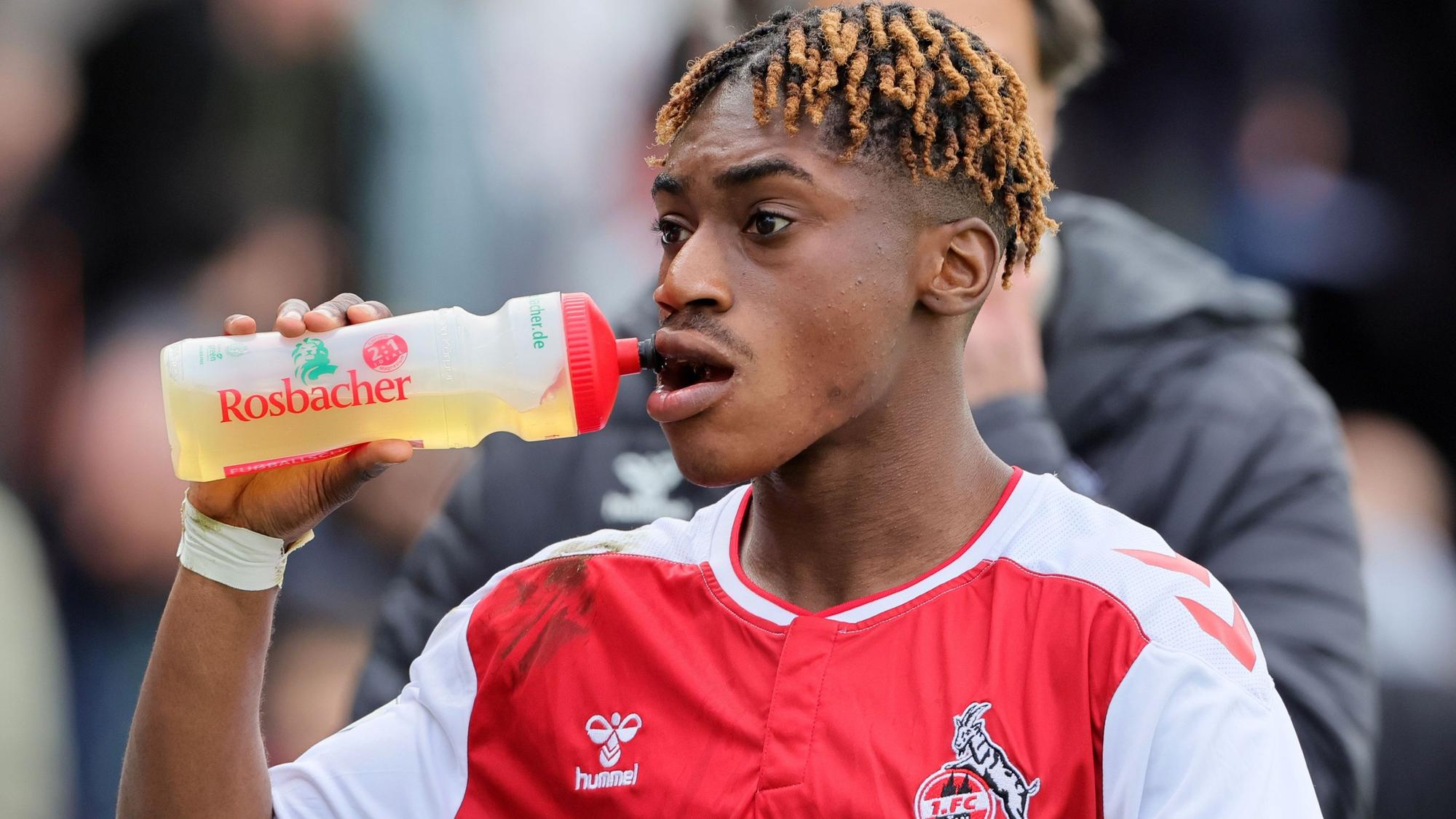 1.FC Köln U19 vs. FSV Mainz 05 U19, A Junioren Bundesliga, Halbfinal Rückspiel um die Deutsche Meisterschaft, Justin Diehl (1.FC Köln), 14.04.2023, Bild: Herbert Bucco