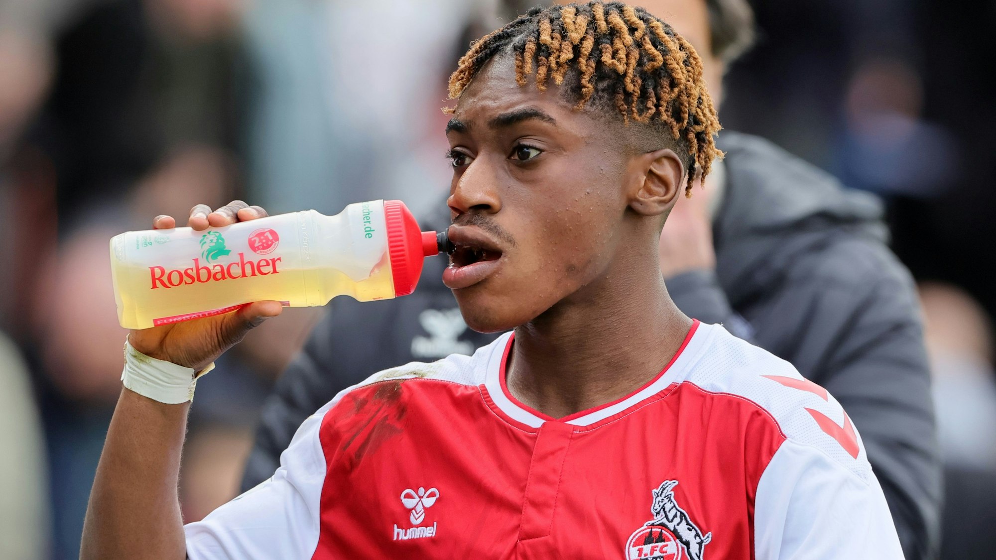 1.FC Köln U19 vs. FSV Mainz 05 U19, A Junioren Bundesliga, Halbfinal Rückspiel um die Deutsche Meisterschaft, Justin Diehl (1.FC Köln), 14.04.2023, Bild: Herbert Bucco