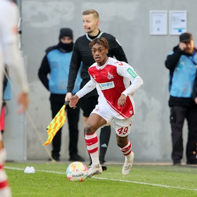 1.FC Köln vs. VFL Wolfsburg, 22. Spieltag, 25.02.2023, 15.30 Uhr, Justin Diehl (1. FC Köln), Bild: Herbert Bucco