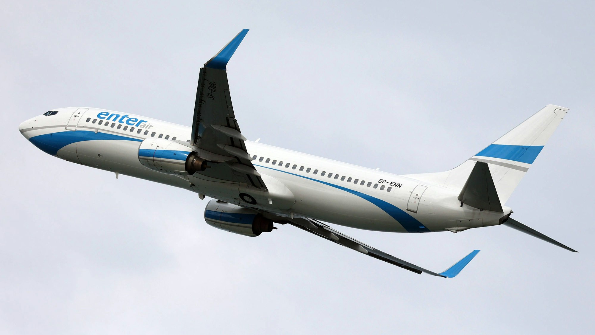 Eine Boeing 737 der polnischen Fluggesellschaft „Enter Air“ beim Start. (Symbolbild)