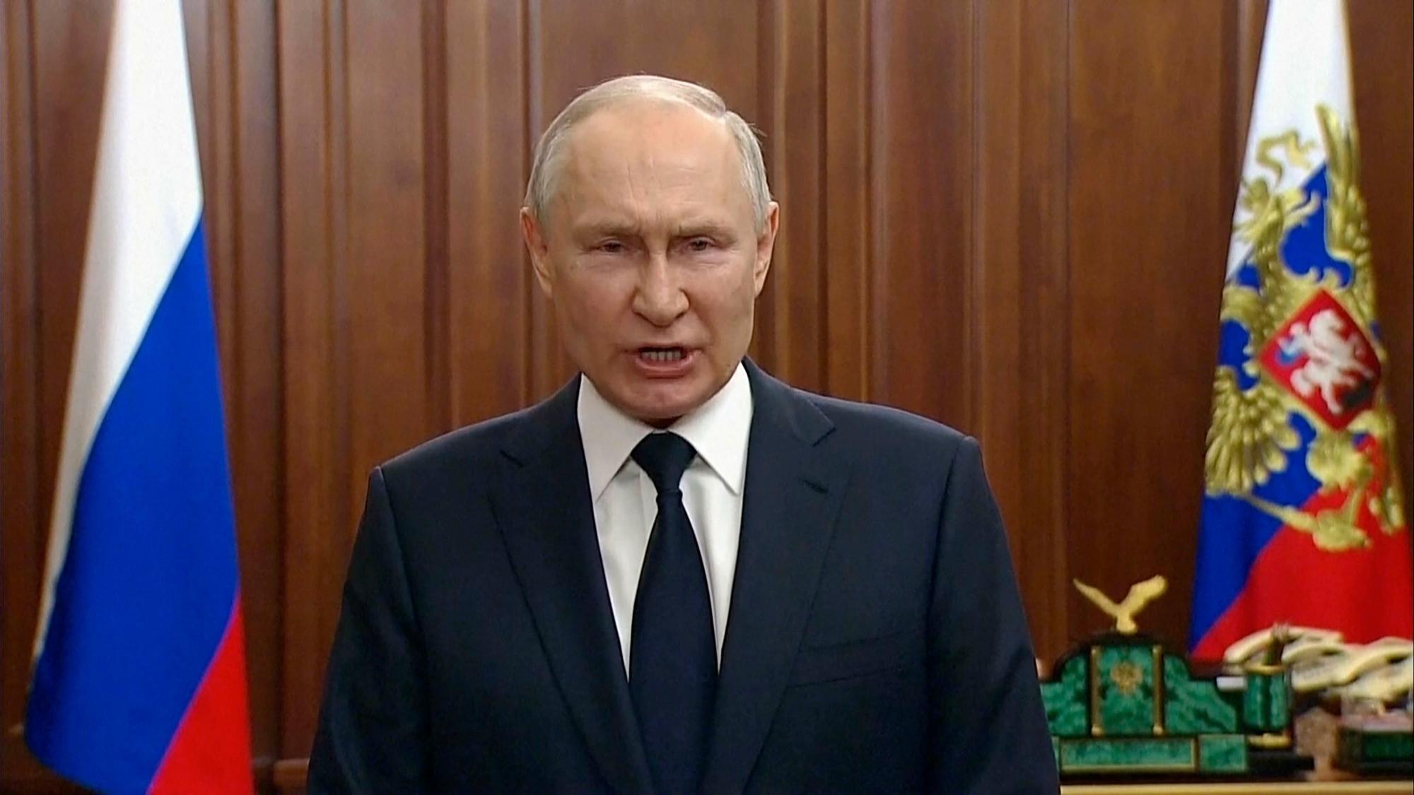Wladimir Putin äußert sich am Montagabend (26. Juni) zum Wagner-Aufstand.