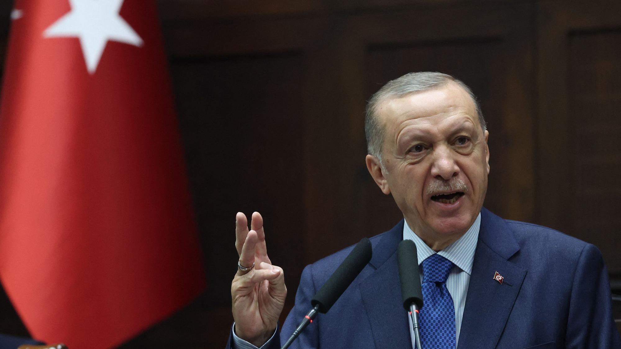 Am längeren Hebel? Beobachter erwarten, dass Recep Tayyip Erdogan mit seiner Blockade politische Zugeständnisse durchsetzen will.