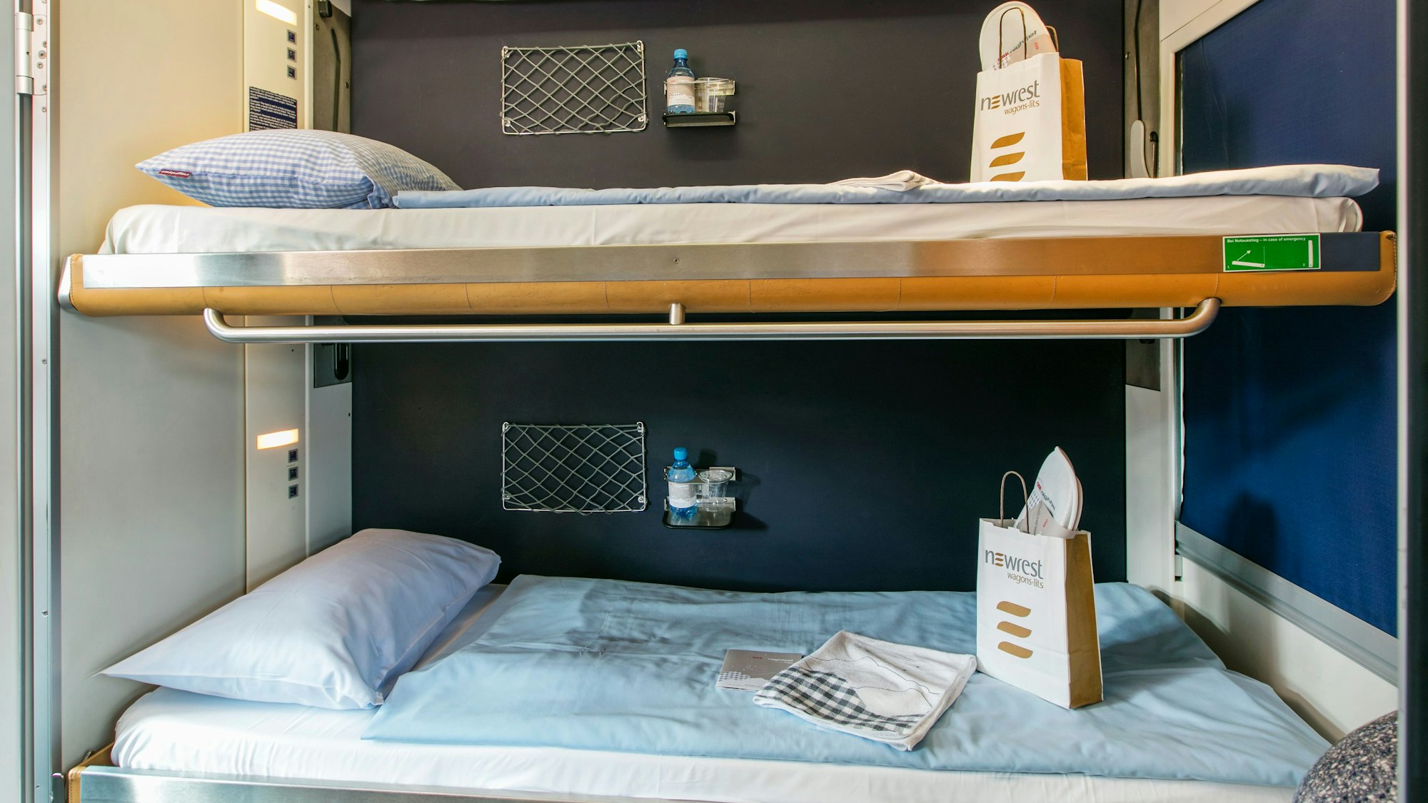 Blick in einen Schlafwagen im ÖBB-Nightjet.