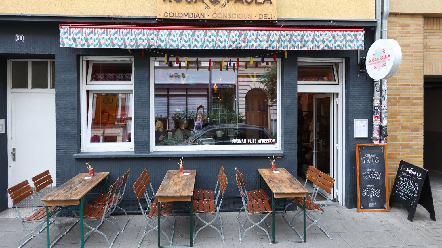 Das Restaurant „Rosa & Paula“ von außen