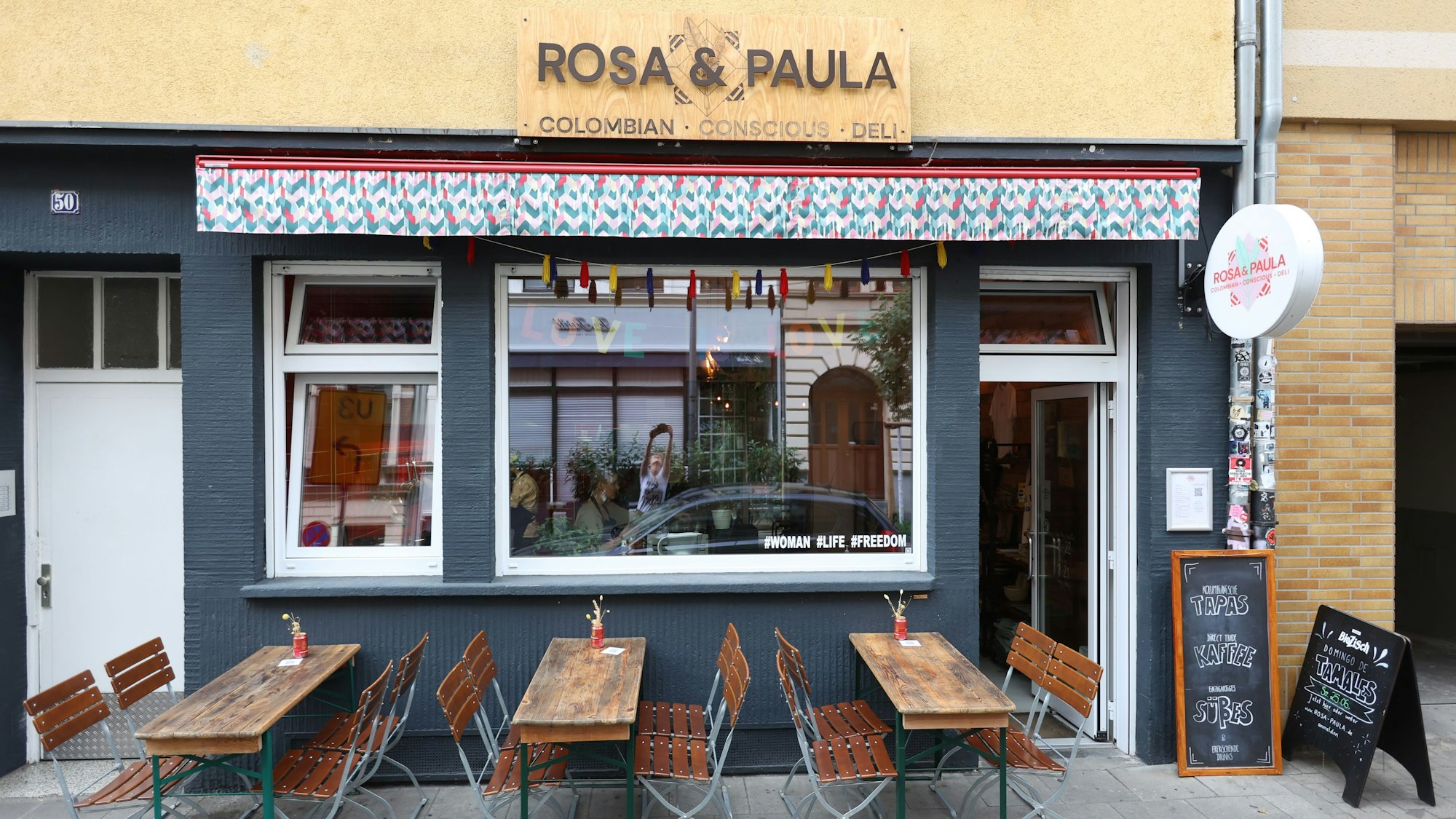 Das Restaurant „Rosa & Paula“ von außen