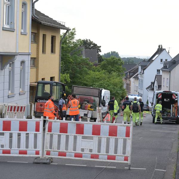 Gasalarm in der Feldstrasse in Bergisch Gladbach.