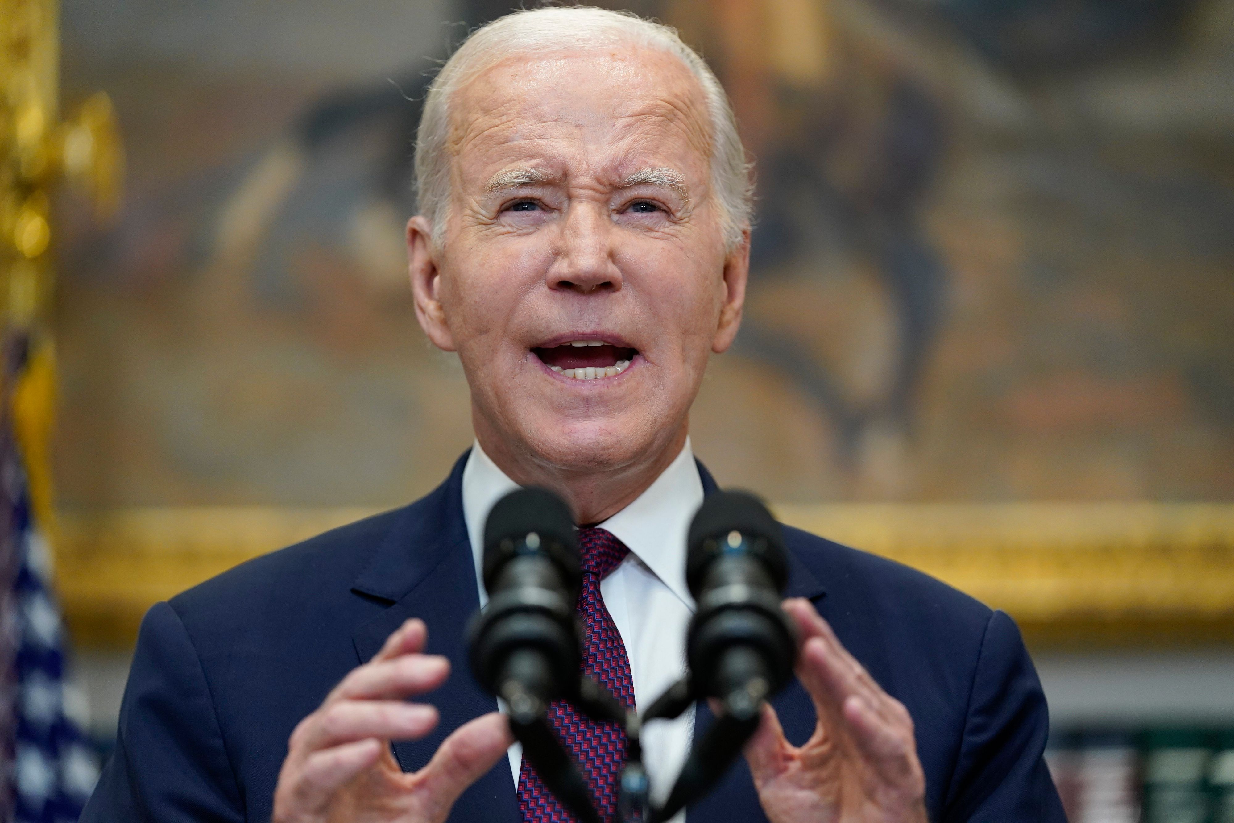 Joe Biden, Präsident der USA, spricht im Roosevelt Room des Weißen Hauses. (Archivbild)