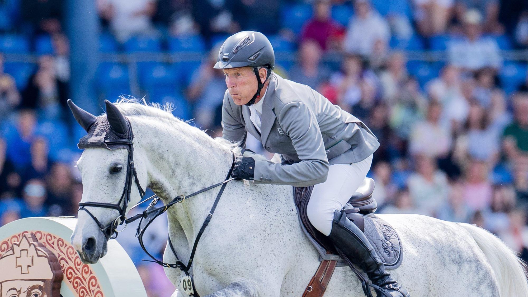 Springreiter Ludger Beerbaum beim CHIO in Aachen auf Pferd „Mila“.