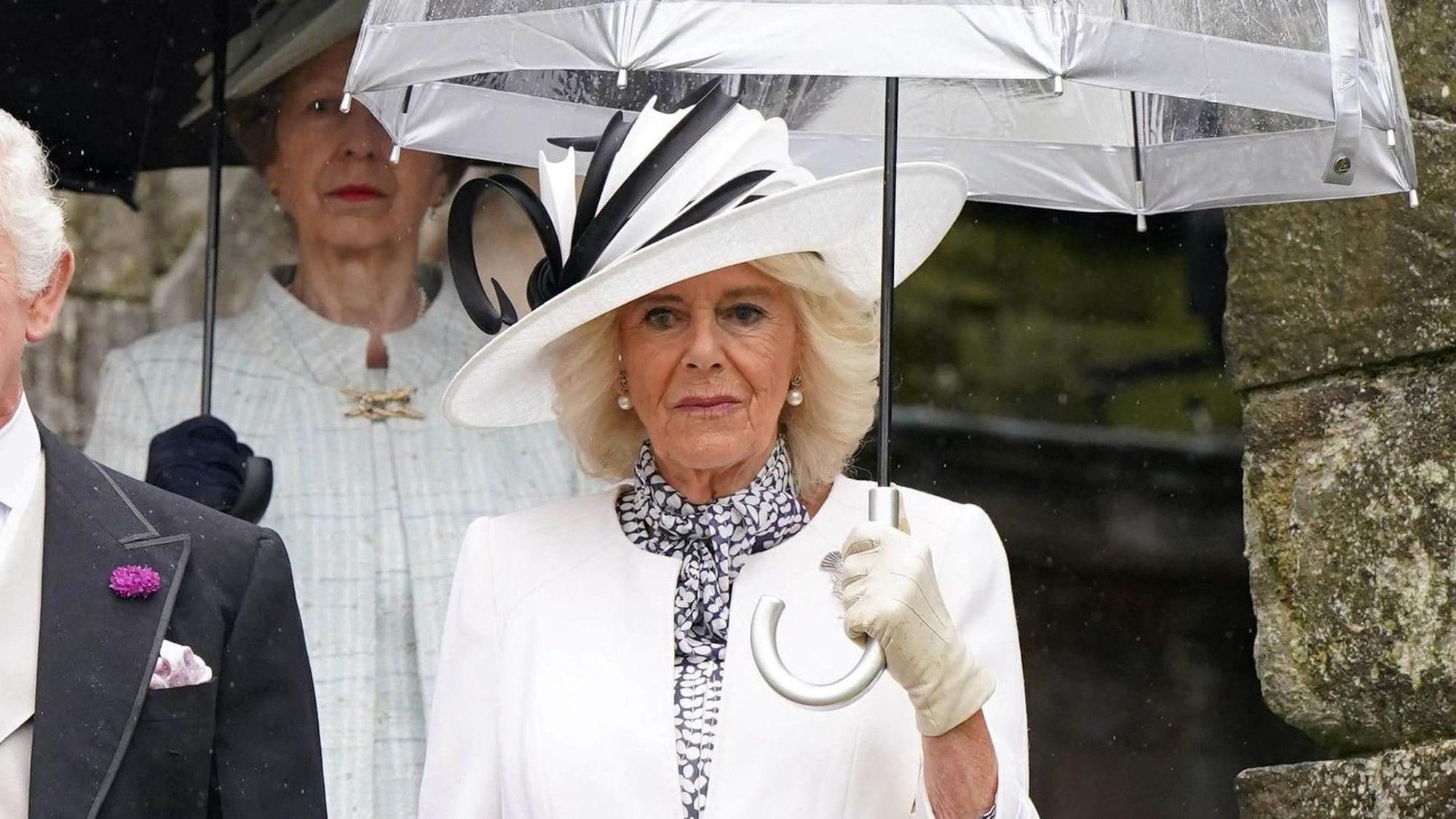 Königin Camilla bei einer Gartenparty im Juli 2023.