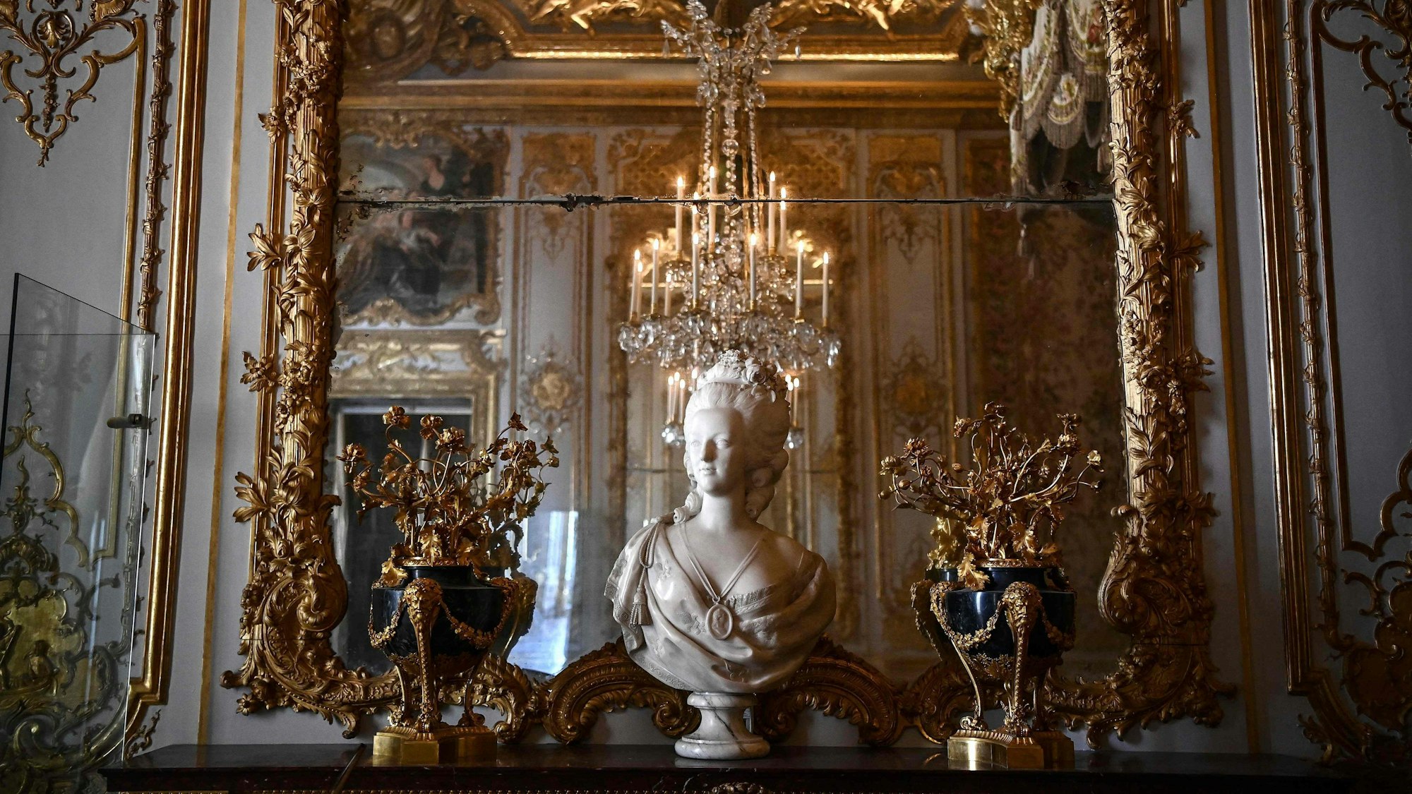 Eine Büste der franzöischen Königin Marie-Antoinette, die in Frankreich angefeindet wurde.