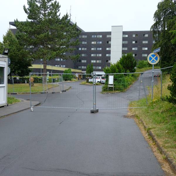 Die Notunterkunft für Geflüchtete in der ehemaligen Eifelhöhenklinik in Marmagen.