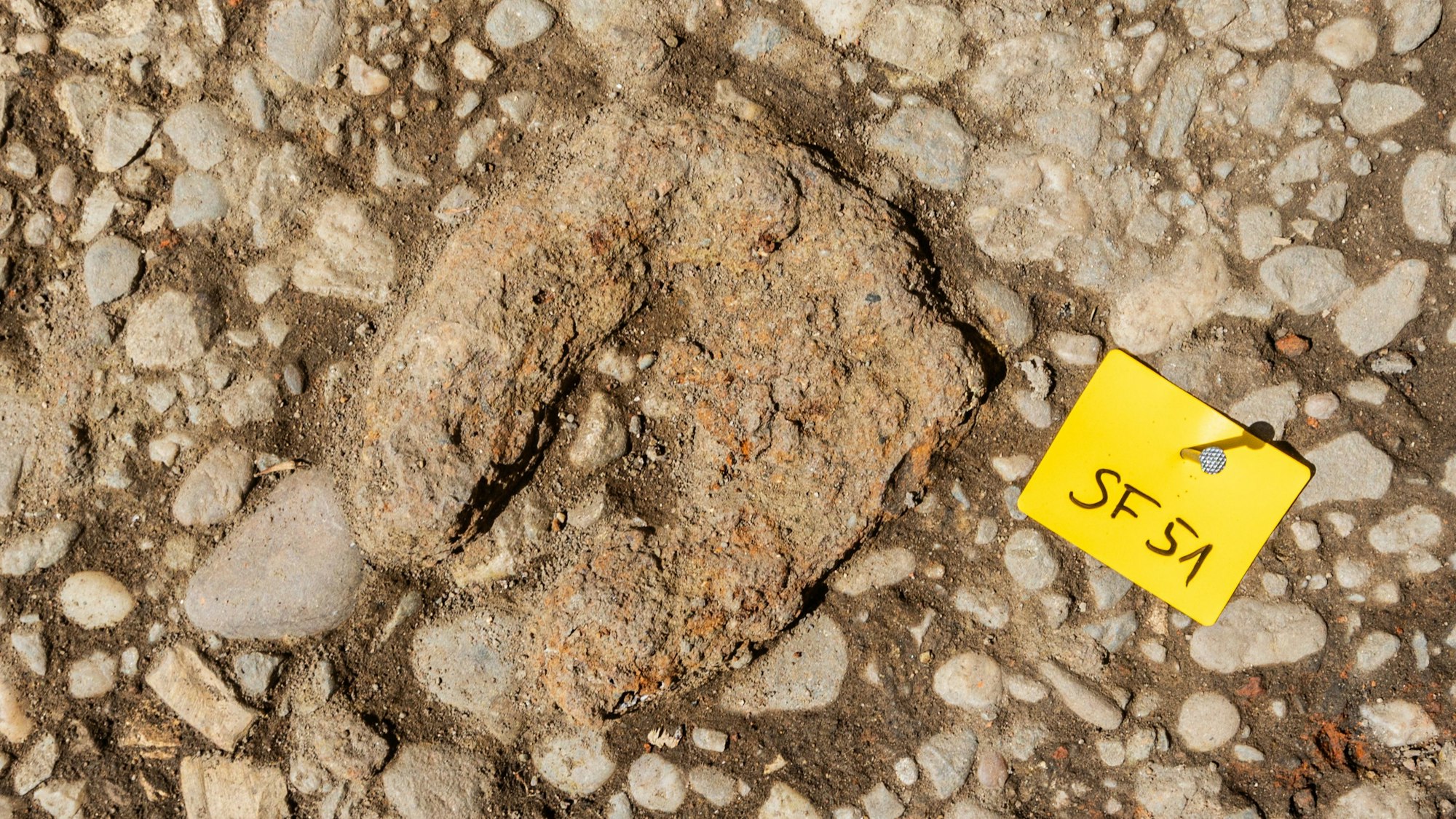 Ein Hufeisen aus dem Mittelalter.