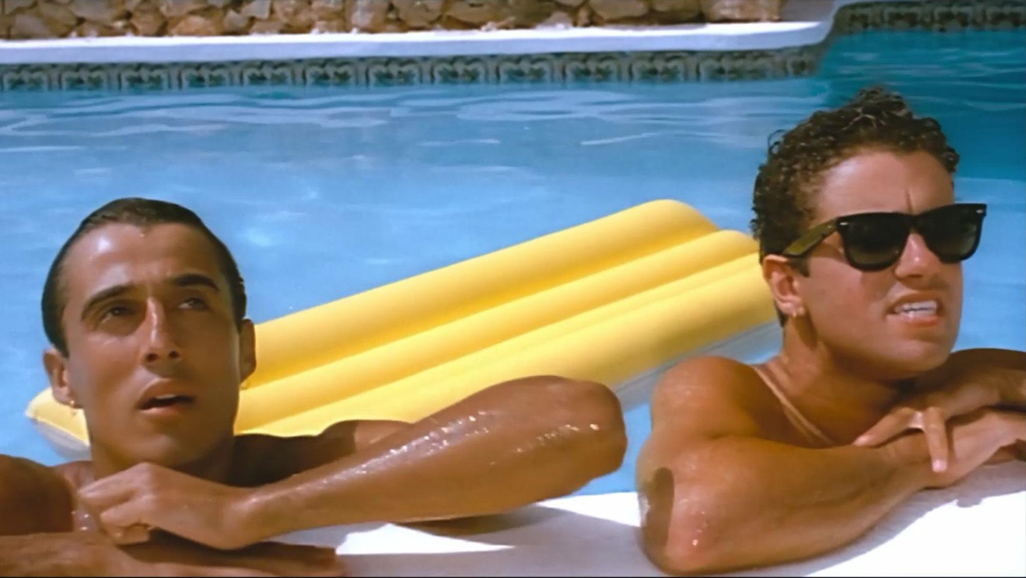Wham! Andrew Ridgeley and George Michael in Wham! Cr. Courtesy of Netflix 2023