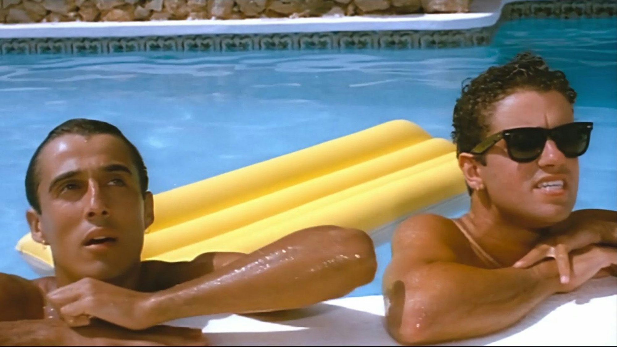 Wham! Andrew Ridgeley and George Michael in Wham! Cr. Courtesy of Netflix  2023