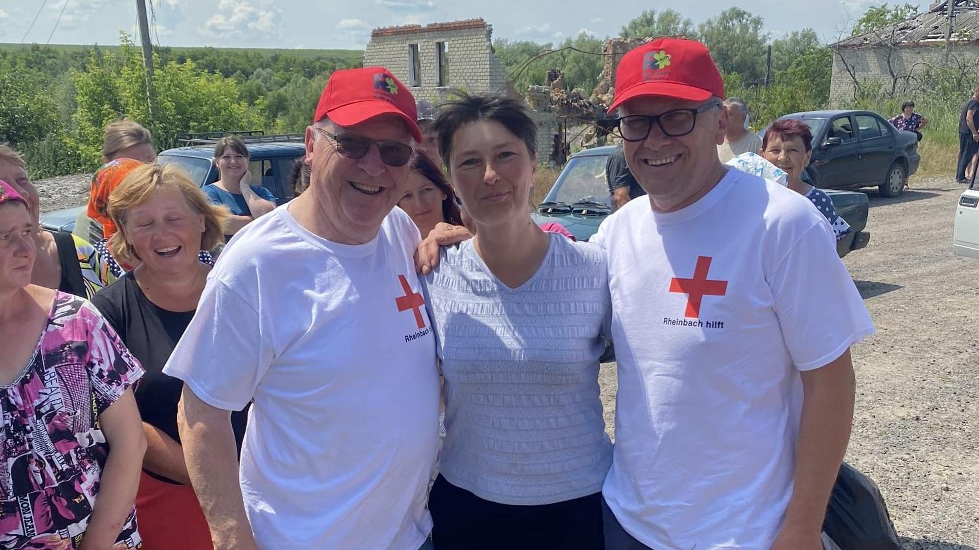 Juni 202 Alfred Eich und Andreas Klassen von "Rheinbach hilft" in der Ukraine bei der achten Fahrt