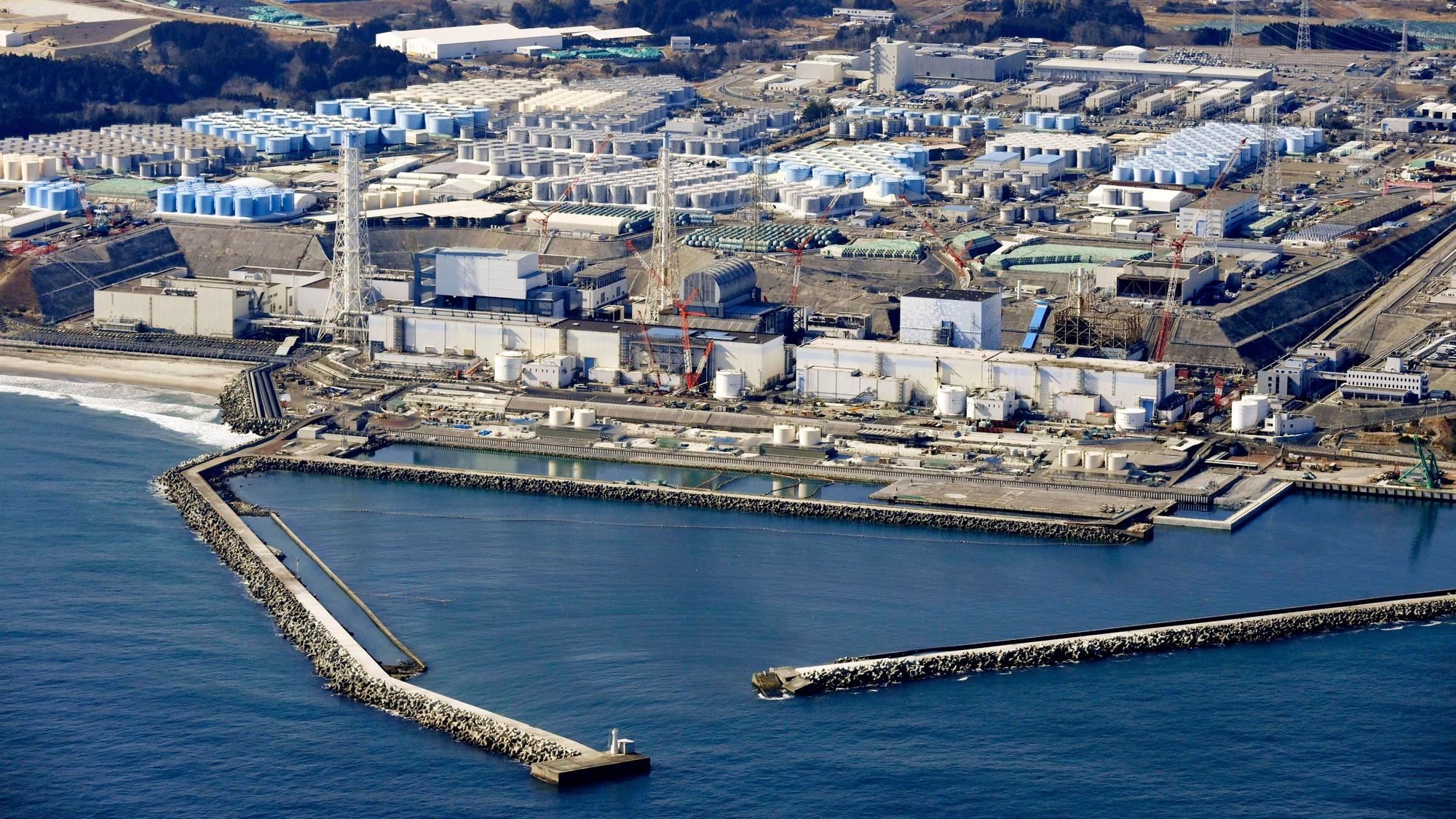 Dieses Luftbild zeigt das Kernkraftwerk Fukushima Daiichi.