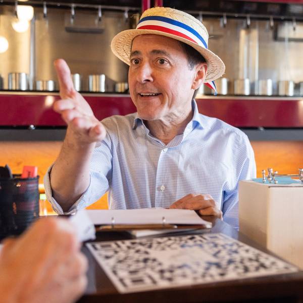 Vincent Moissonnier gut gelaunt bei Ausverkauf in seinem Restaurant.