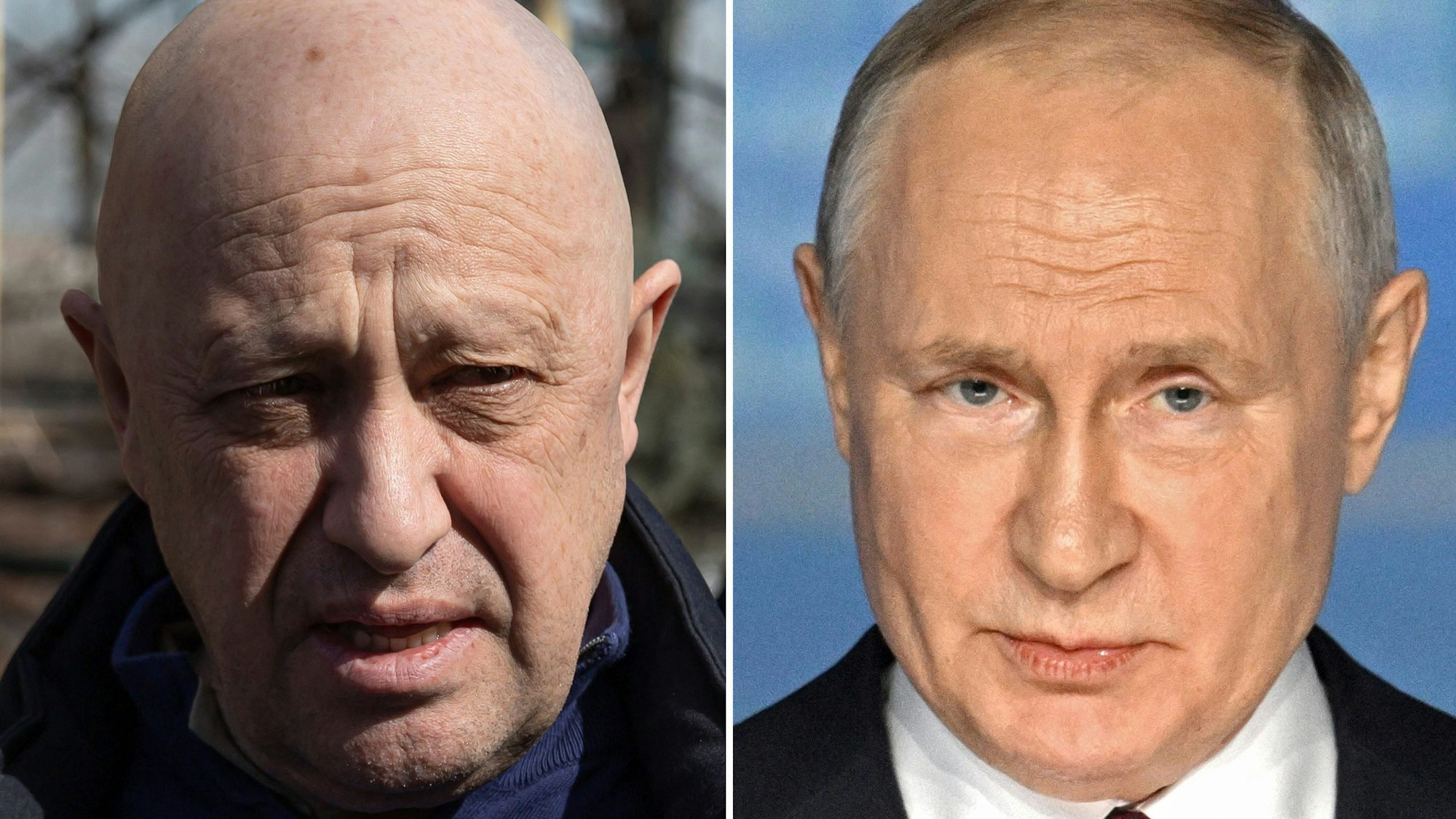 Jewgeni Prigoschin, Chef der russischen Privatarmee Wagner, und Wladimir Putin, Präsident von Russland, sollen sich laut Kreml kurz nach dem Aufstand der Wagner-Truppen getroffen haben.