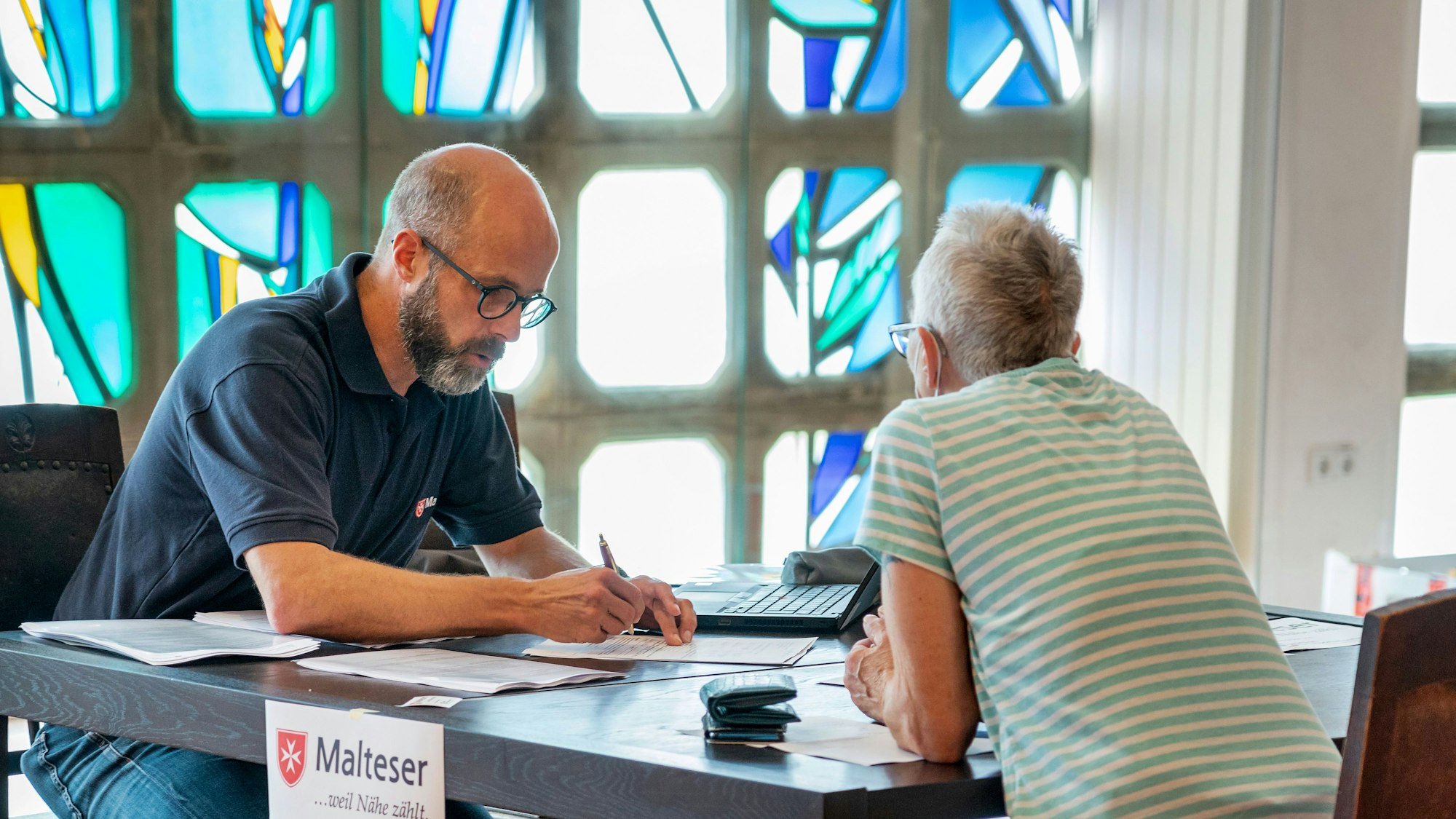 Projektleiter Axel Rottländer im Beratungsgespräch.