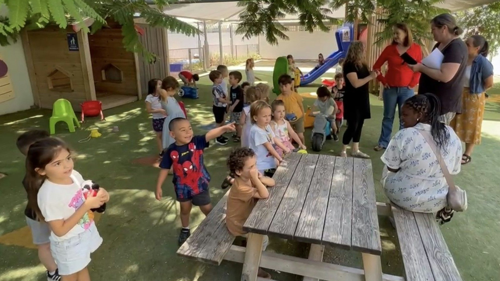 Kinder im Kölner Friedenskindergarten in Tel Aviv.