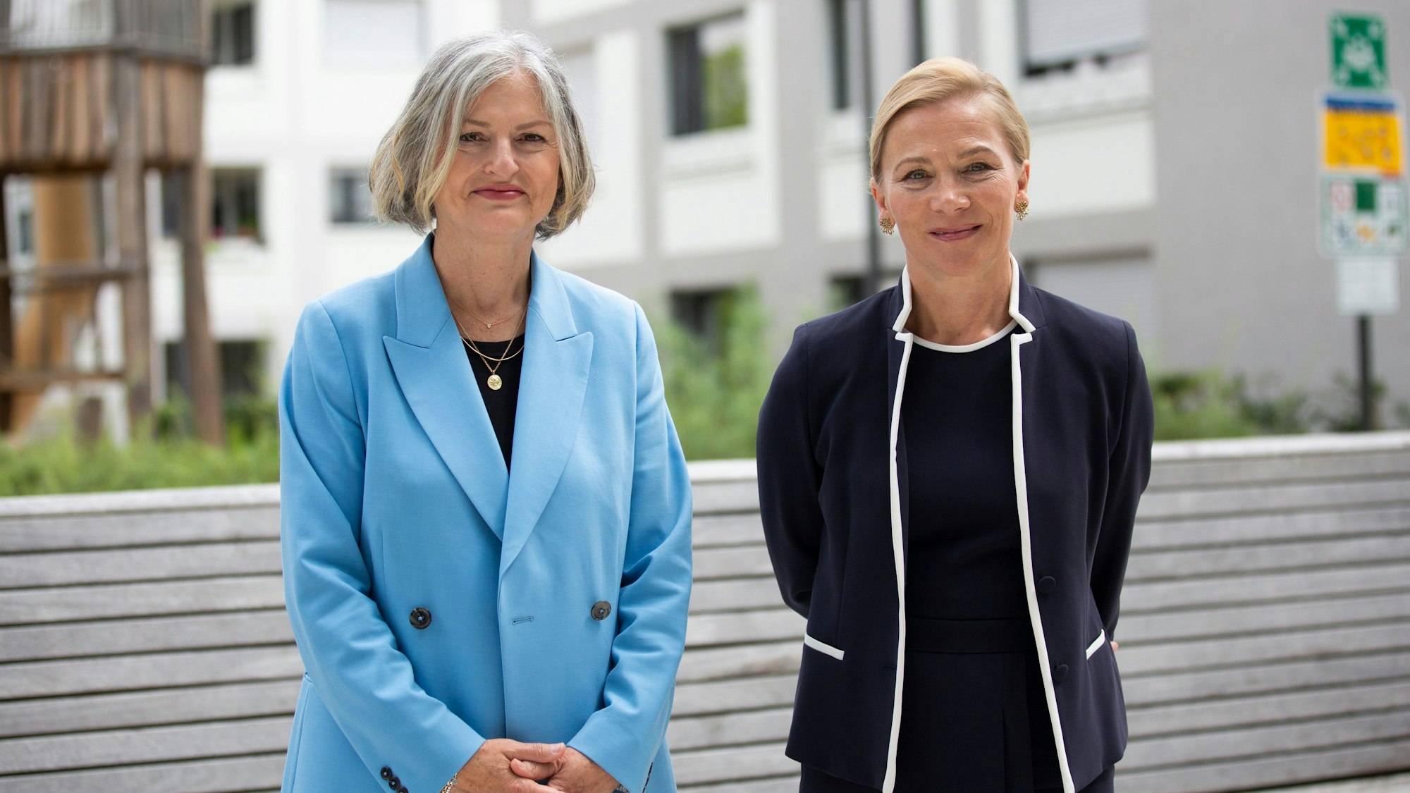 Anne Keilholz (l.) und Kathrin Möller leiten das Wohnungsbauunternehmen GAG Immobilien AG.
