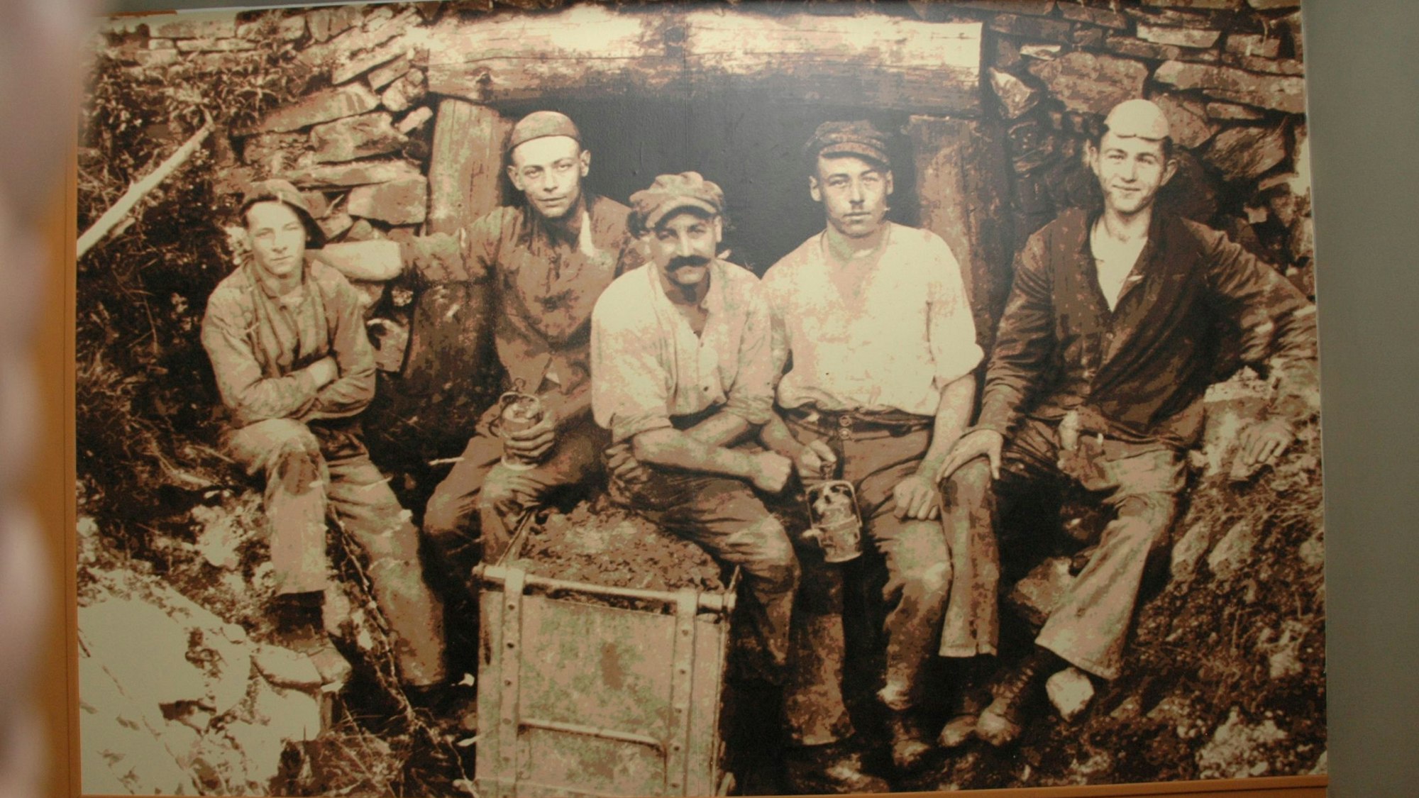 Bergische Bergleute, Foto der Ausstellung Grube Silberhardt