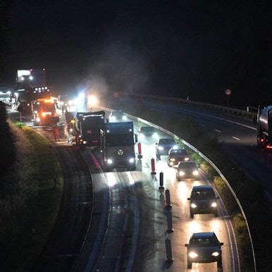 A4 Fahrtrichtung Olpe Fahrbahndecke wird erneuert